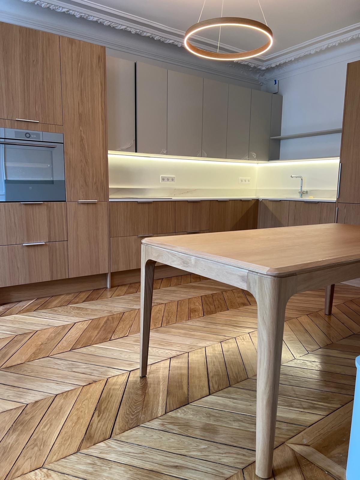 Salle à manger bois · réalisation ART TEC RÉNOVATION